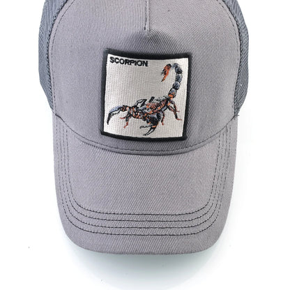 Cappellino da baseball unisex con toppa ricamata a forma di scorpione - Cappellino da baseball da uomo - Cappellino da donna con chiusura a scatto - Cappellino hip hop - Cappellino da esterno traspirante con visiera