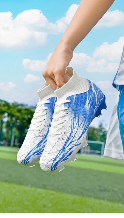 Chaussures de football à crampons FG pour terrain ferme, coupe basse, à lacets, pour hommes, professionnelles, antidérapantes, résistantes à l'usure, pour entraînement sur herbe naturelle