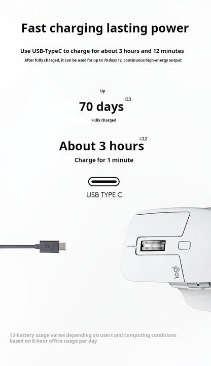 Logitech MX Master 3S kabellose Bluetooth-Maus Business Office Softtone-Maus ergonomische Business-Office-Maus