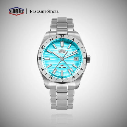 HEROFORCE Men's Well-known Brand Watch; Men's Fashion Waterproof Luminous Stainless Steel Band Casual Calendar Quartz Men Watch