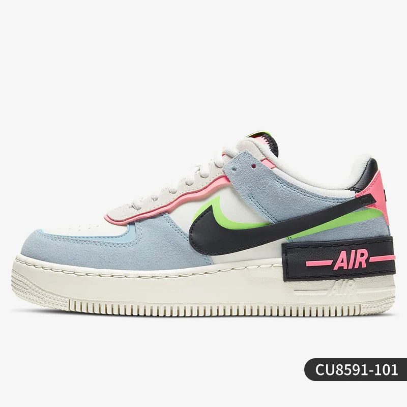 Nike Originals Scarpe casual da uomo Air Force 1 Shadow AF1 Pink Blue Macaron CU8591-101