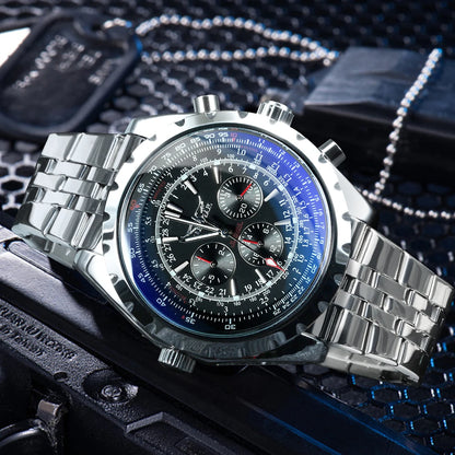 JARAGAR 212 Mechanické automatické pánské hodinky, módní, business, luxusní, s týdenním kalendářem, prémiový dárek pro muže, Reloj Hombre