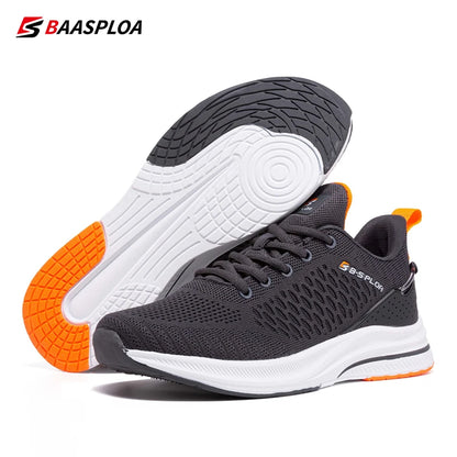Pantofi de alergare ușori Baasploa pentru bărbați – Pantofi sport casual de designer, din plasă, cu șireturi, pentru bărbați, confortabili, pentru sporturi în aer liber și tenis