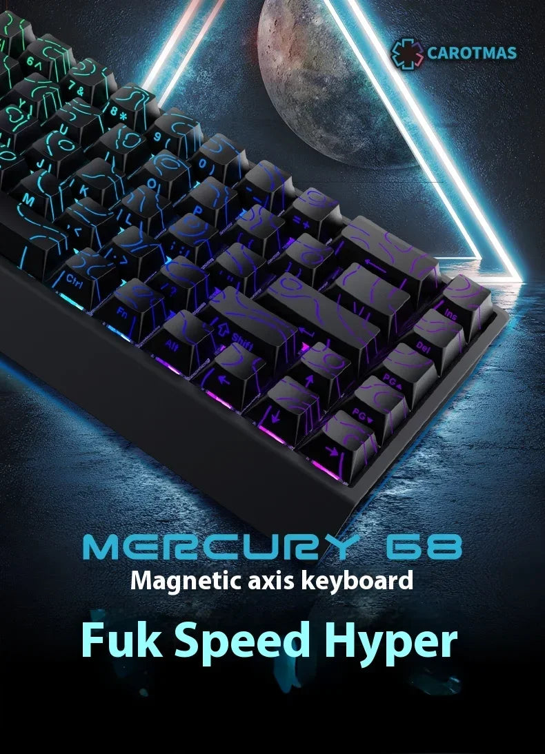 IROK Carotmas Mercury68 Max mars68 pro Mercury 68 teclado mecánico magnético gaming Rapid Trigge 0.001 8K con cable para gamers