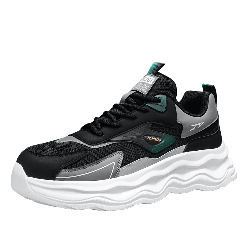 High Quality Casual Leather Shoes for Men 2026 New Autumn Lightweight Outdoor Shoes Fashion Thick Bottom Anti-Skid Walking Shoes