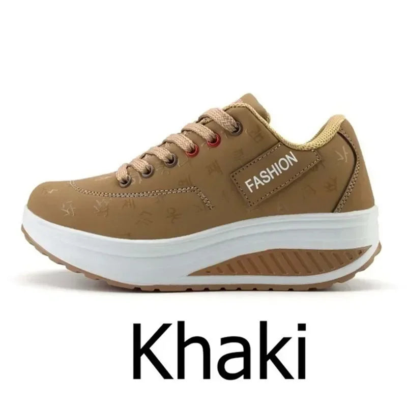 Women Outdoor Thick Bottom Swinging Casual Shoes Fashion Platform Large 42 Flat Bottom Walking Sports Shoes Walking and Running