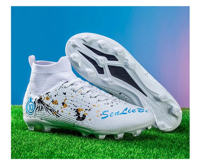Nouvelles chaussures de football professionnelles pour hommes, chaussures de football antidérapantes, unisexes, respirantes, chaussures de futsal, nouvelles chaussures à crampons, livraison directe, ultralégères