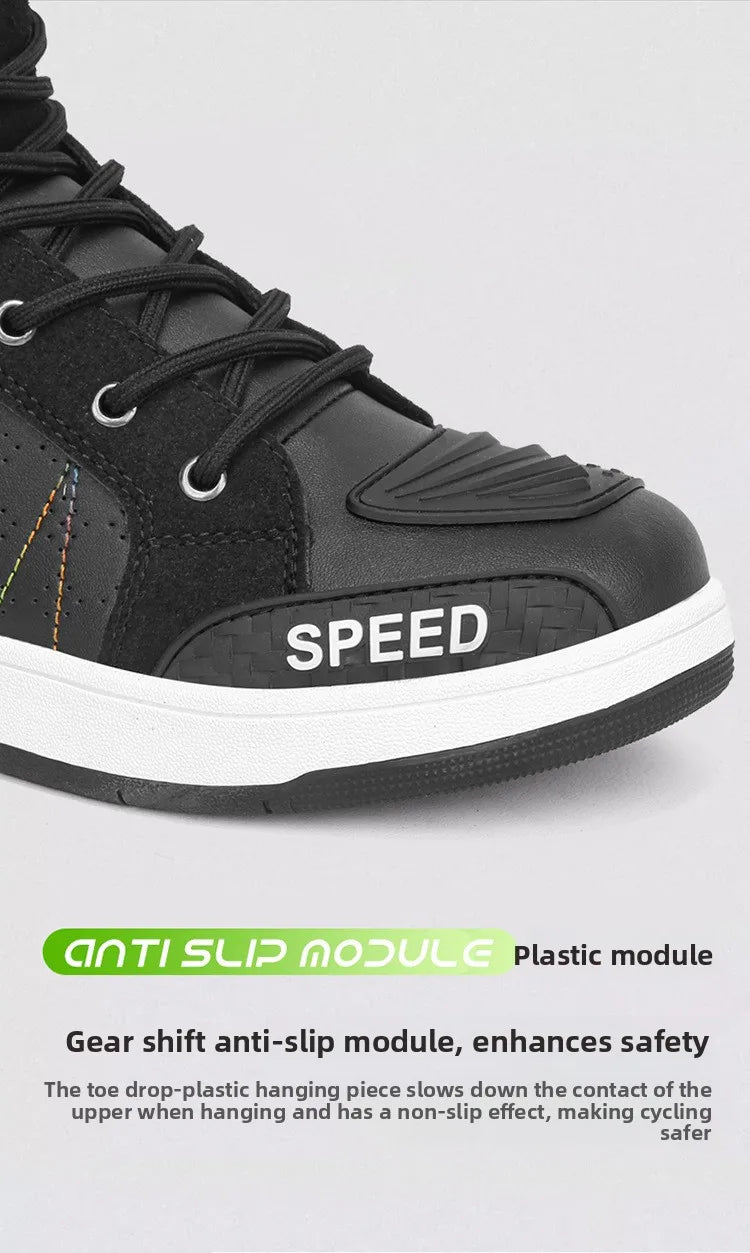 New Men's and Women's Four-Season Universal Safety Protection Motorcycle Riding Boots, Anti-Slip and Anti-Fall Motorcycle Shoes