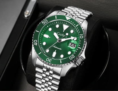 CADISEN New Luminous Men Mechanical Wristwatches Ceramic Bezel MIYOTA 8215 Sapphire Glass Automatic Watch Men Relogio Masculino