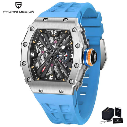 Reloj de cuarzo para hombre PAGANI DESIGN 2026 nuevo, movimiento VH65, esfera esqueleto, resistente al agua 100M, deportivo rectangular, cristal de zafiro