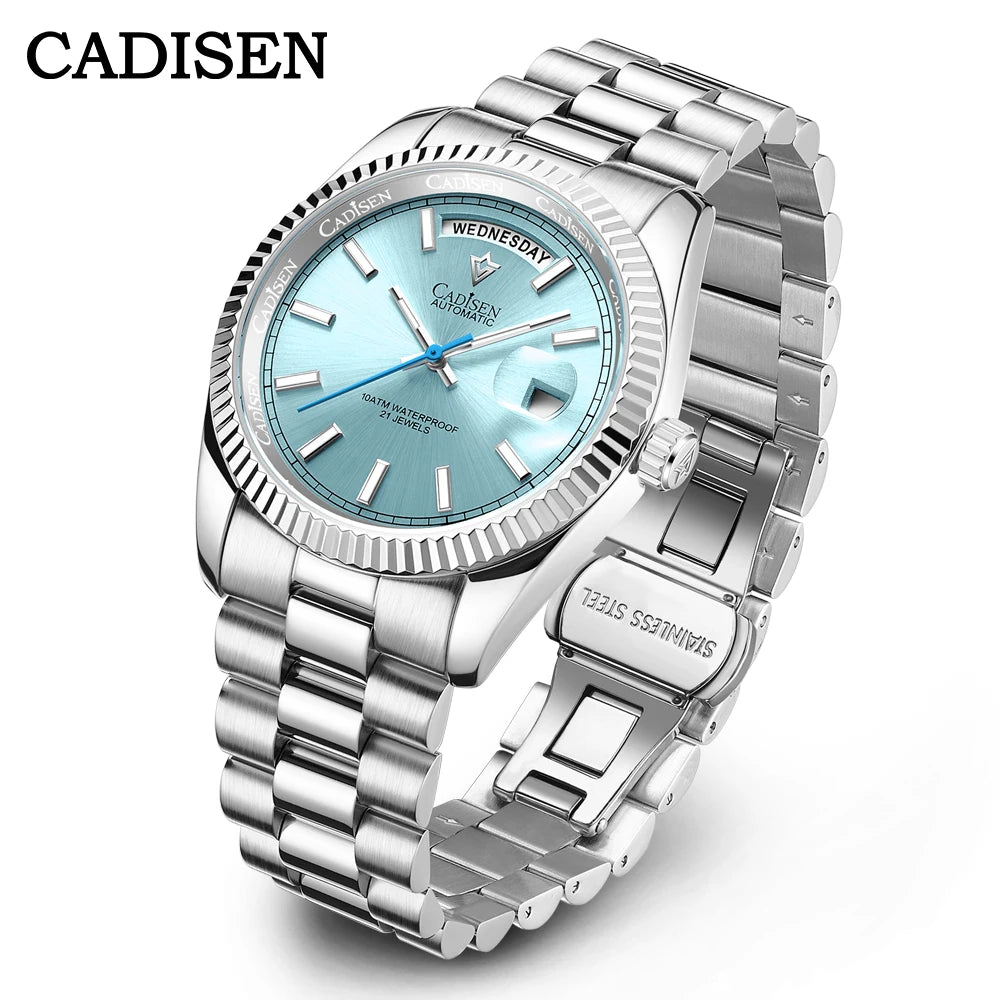 CADISEN DD40 Herrenuhr – luxuriöse Automatikuhr für Herren, AR-Saphirglas, mechanische Armbanduhr für Herren, 10Bar, MIYOTA 8285 Uhrwerk, neu 2023