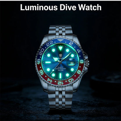 2026 New QINGXIYA Luxury Men Quartz Watches Stainless Steel Waterproof Luminous Date Watch Top Brand Men Wristwatch reloj hombre
