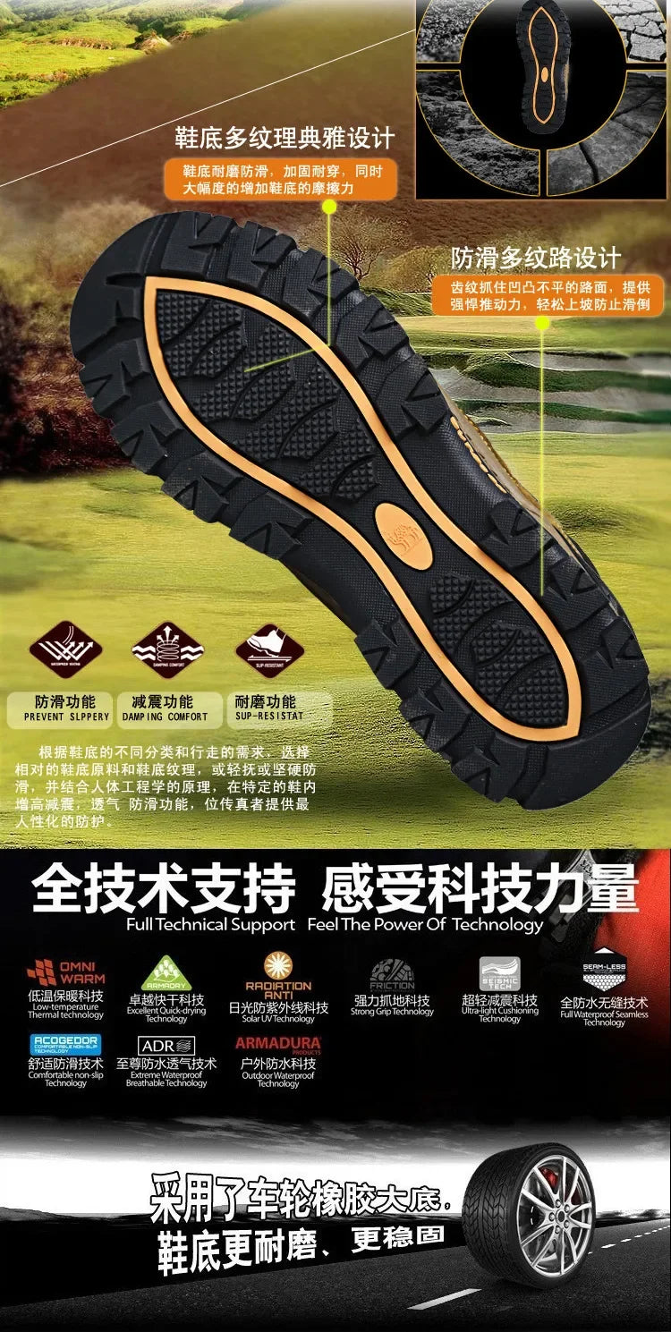 Herren-Wanderschuhe aus Veloursleder, Outdoor-Trail-Trekking-Sneaker, rutschfeste, atmungsaktive Kletterschuhe für Herren, Bergsportschuhe