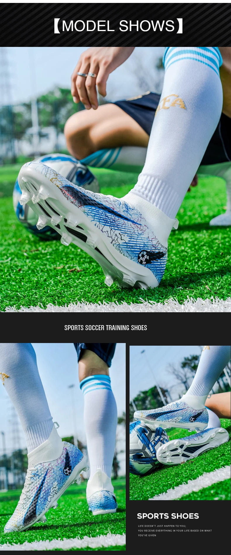 Men's Soccer Shoes Kids Football Boots Women Professional Soccer Cleats Antiskid Chaussure TF/FG Outdoor Athletic Football Shoes