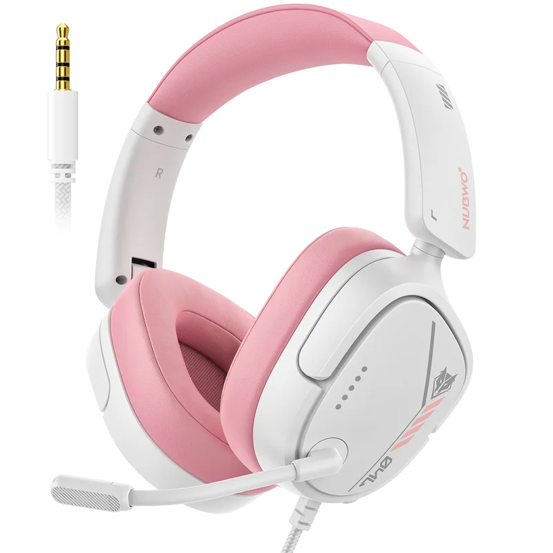 NUBWO HG04L Casque Gamer pour Xbox Series X|S/Xbox One, PS5/PS4, Switch, Haut-parleurs 40mm, Micro Unidirectionnel Clair, Léger 250g, Coussinets en Mousse à Mémoire, Prise 3.5mm pour Jeux et Travail