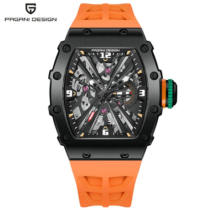 PAGANI DESIGN PD1738 Men Quartz Watches 42MM VH65 Black Case Sapphire Stainless Steel 50M Waterproof Wristwatch Watch for Men