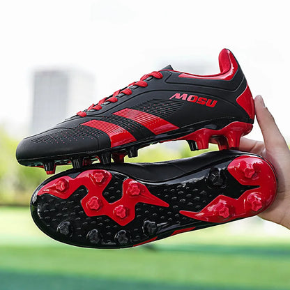 Nuevas zapatillas de fútbol para hombre y mujer, calzado deportivo para interior y exterior con tacos largos y tacos fragmentados para entrenamiento de fútbol en césped sintético