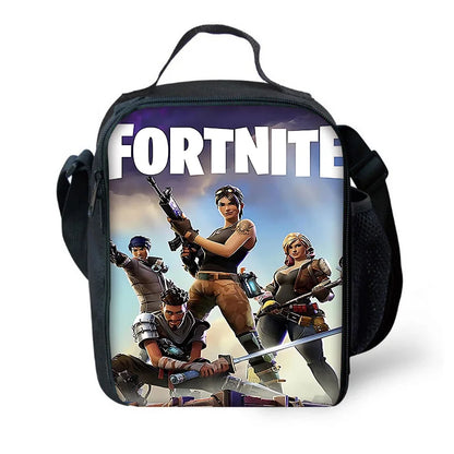 Hot Game Fortnite Child Insulated Large Capacity Bag for Boys and Girls Student Outdoor Picnic Reusable Thermal Cooler Lunch Box