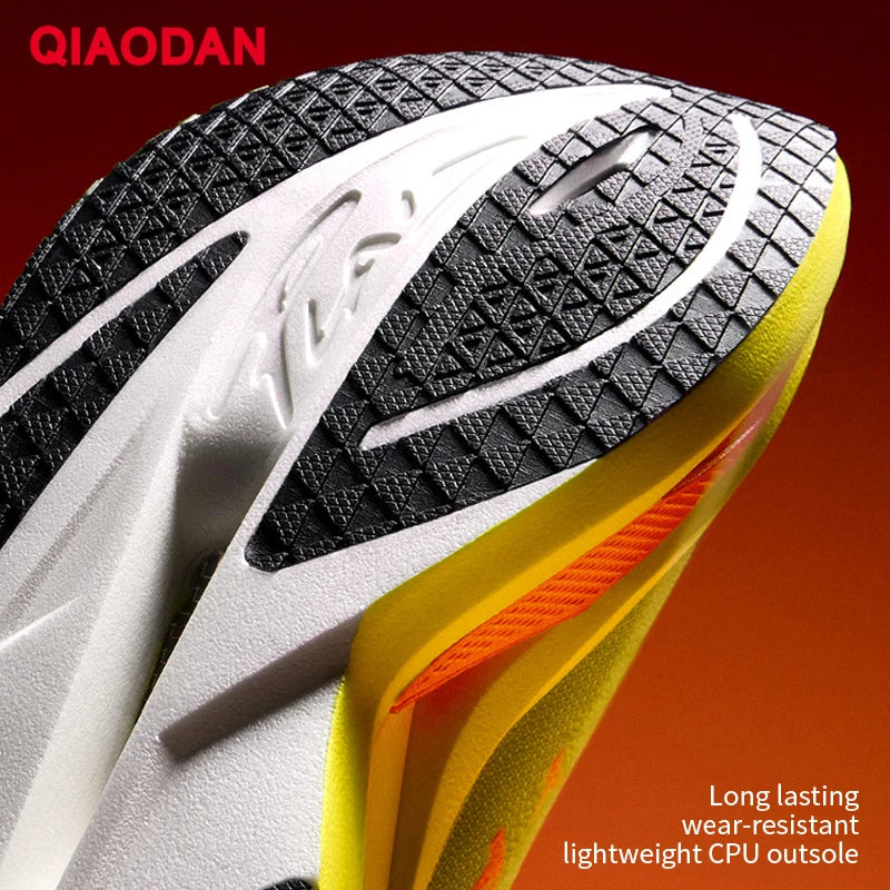 QIAODAN Feiying Plaid 3 Chaussures de course pour homme à semelle en carbone, baskets de marathon, chaussures de sport à amorti rebondissant QDB023262290