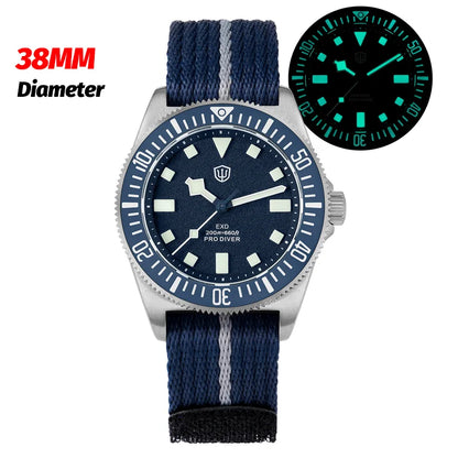 Watchdives EXD 40Mm Titanium Dive Watch Man VH31 Sweep Quartz Watches 200 Waterproof Ar Sapphire BGW9 Luminous 316L Wristwatch