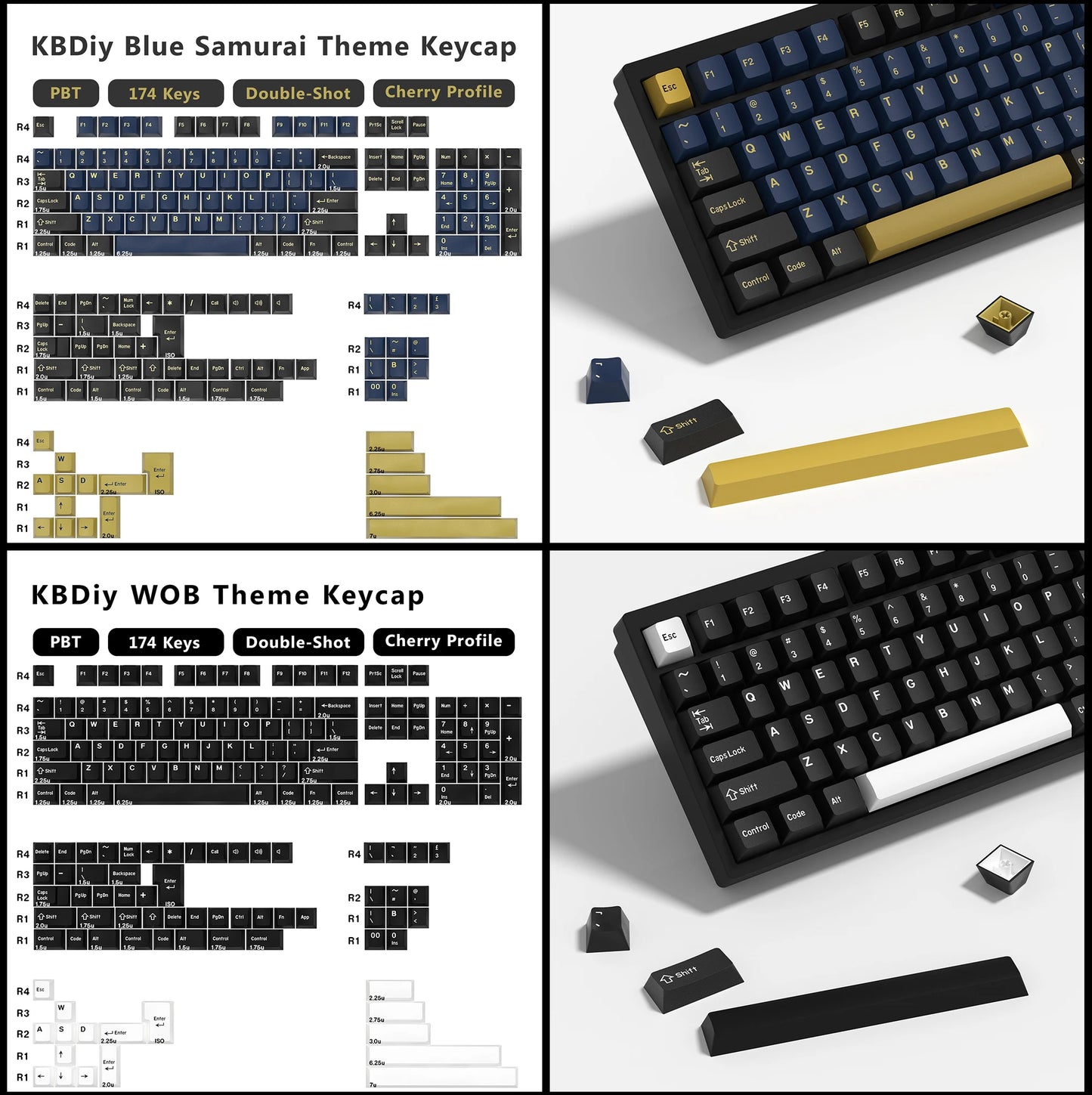 KBDiy 174 tasti/set keycap PBT GMK Apollo double shot minimalisti profilo ISO Cherry per tastiera meccanica da gaming compatibile MX