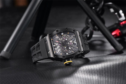 PAGANI DESIGN PD1738 Men Quartz Watches 42MM VH65 Black Case Sapphire Stainless Steel 50M Waterproof Wristwatch Watch for Men
