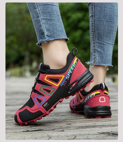 Women's Hiking Shoes Waterproof Outdoor Sports Shoes Women's Walking Travel Sports Shoes Bicycle Sports Shoes Running Shoes