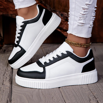ZERJER Baskets unisexes, nouvelle collection, grandes tailles, chaussures de sport rétro classiques pour hommes, chaussures de skate, chaussures de tennis blanches à semelle épaisse, couleur unie