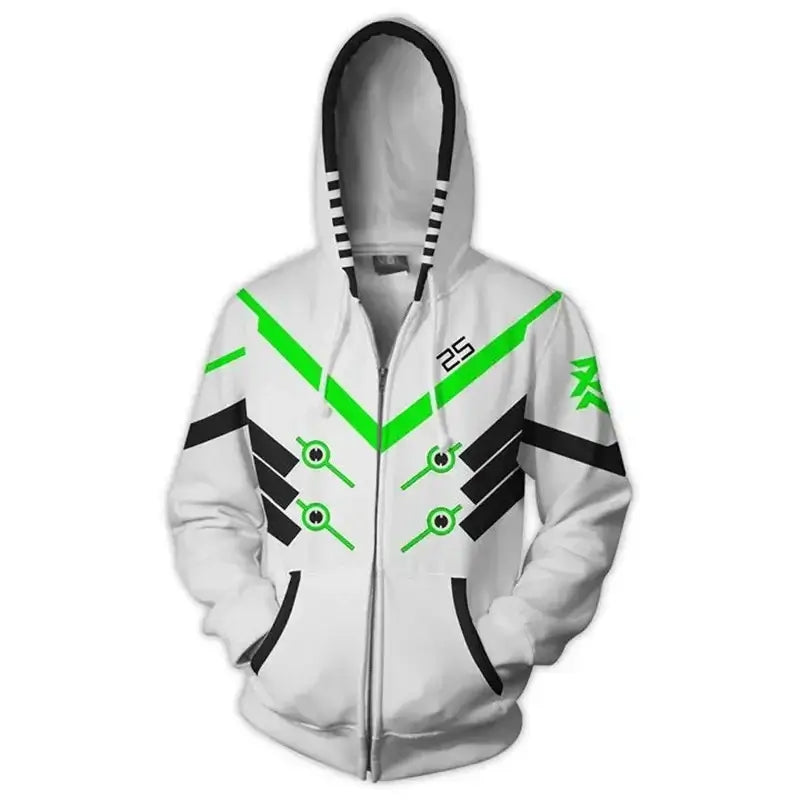 Anime Game Hoodie Sweatshirt 3D Printing Overwatch D.Va DJ Cosplay Costume Women Men Couple Hooded Jacket Top Clothing