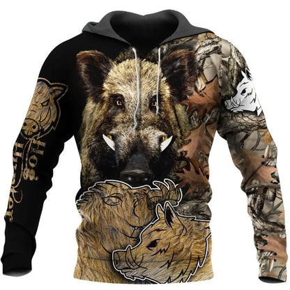 Sweatshirt com Capuz Unissexo de Outono com Estampado 3D Integral de Leão, Lobo e Pele de Tigre Branco para Homem, Pullover Casual Estilo Casaco