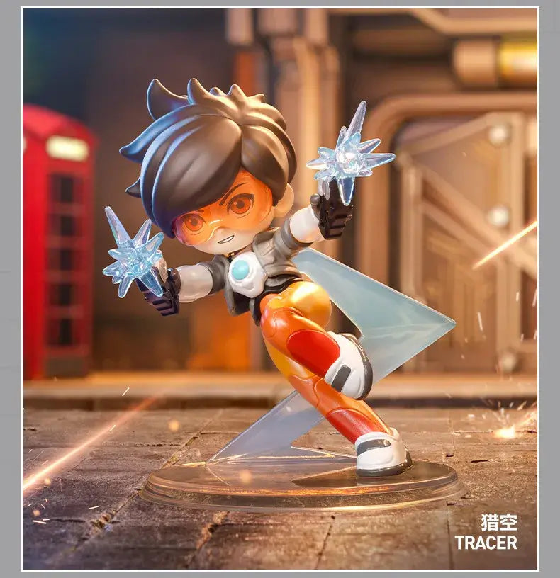 POP MART Overwatch Play of The Game serijos paslaptinga akloji dėžutė – kawaii stiliaus žaislai, dekoratyvinės figūrėlės, namų dekoras, staliniai modeliai-lėlės
