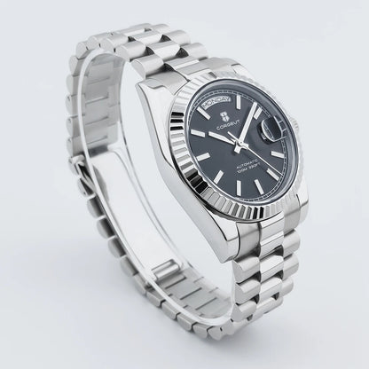 Luxury Corgeut 36MM Men Watch ST1644 Automatic Mechanical Wristwatch Sapphire Relogio Masculino 10BAR Day Swim dress Watches