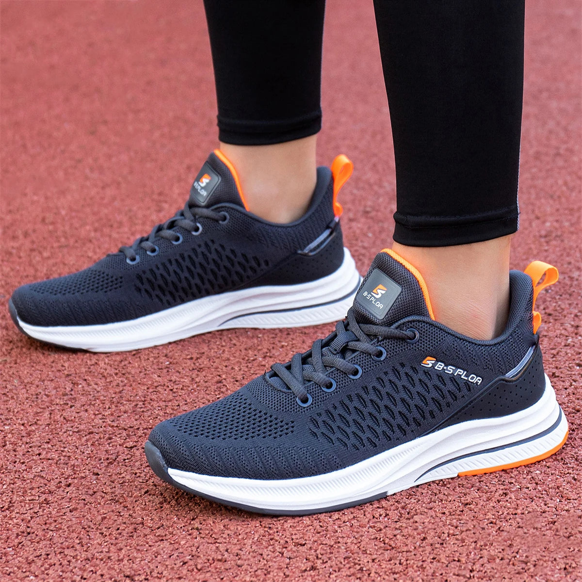 Pantofi de alergare ușori Baasploa pentru bărbați – Pantofi sport casual de designer, din plasă, cu șireturi, pentru bărbați, confortabili, pentru sporturi în aer liber și tenis