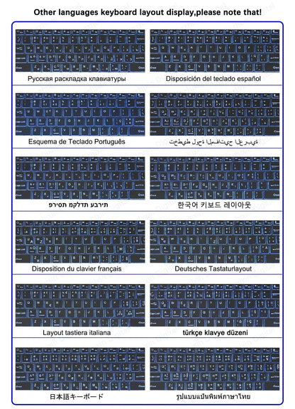 Mini-RGB-Tastatur mit Hintergrundbeleuchtung, 10 Zoll, Bluetooth, kabellose Maus, wiederaufladbar, für Spanisch, Russisch, Hebräisch, Koreanisch, Französisch, Arabisch, Portugal