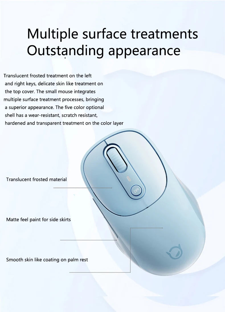 Muis Lenovo Xiaoxin Bluetooth Draadloze Muis M3 Twilight Gray Stil Licht Geluid Drie Bluetooth Kantoormuis