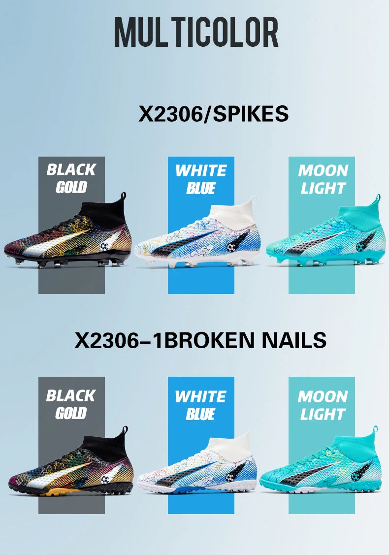 Men's Soccer Shoes Kids Football Boots Women Professional Soccer Cleats Antiskid Chaussure TF/FG Outdoor Athletic Football Shoes