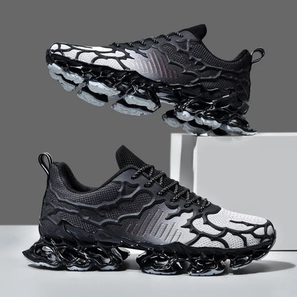 chaussure homme Baskets blanches de luxe pour hommes, chaussures de course décontractées, mocassins à la mode