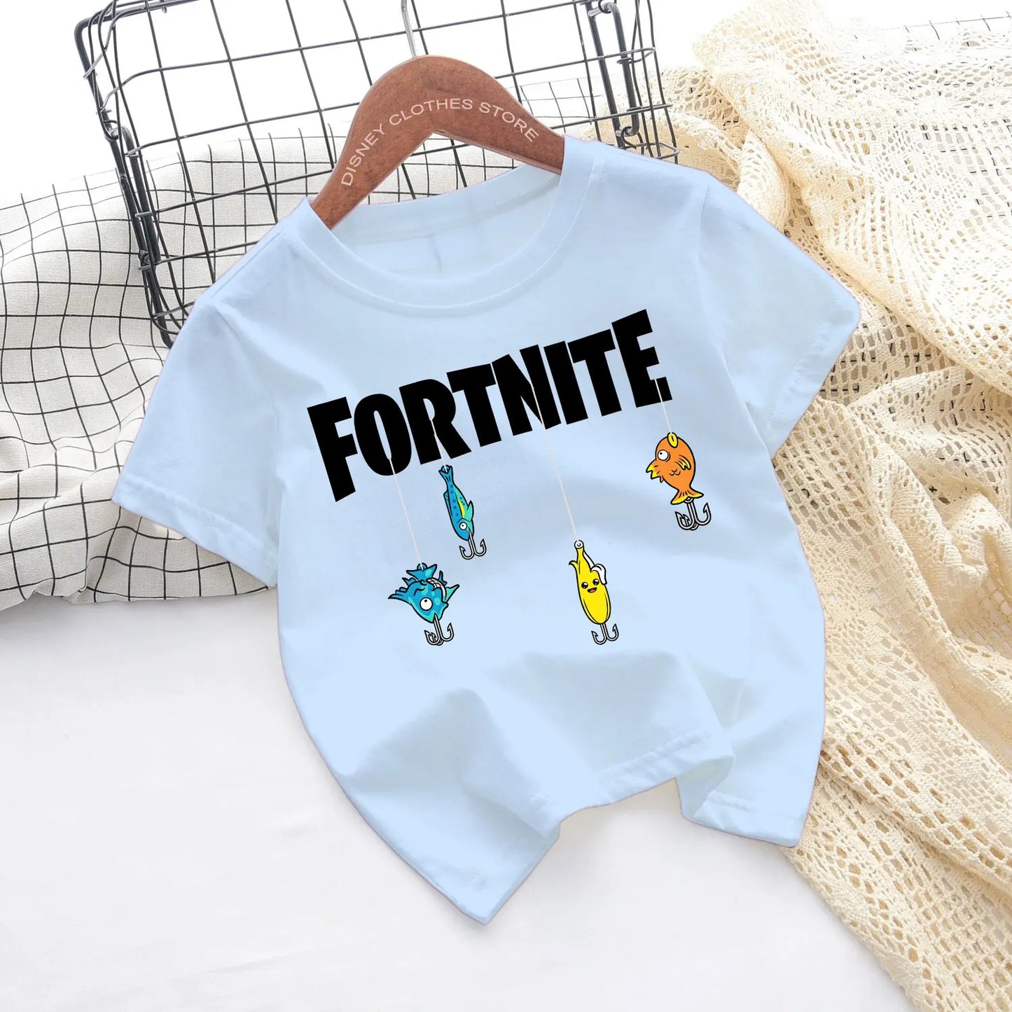 Fortnite Children’s T-shirts Game Cartoon Printed Characters Fortress Night Tees Game Short Sleeve Tops Summer Boys and Girls Clothes