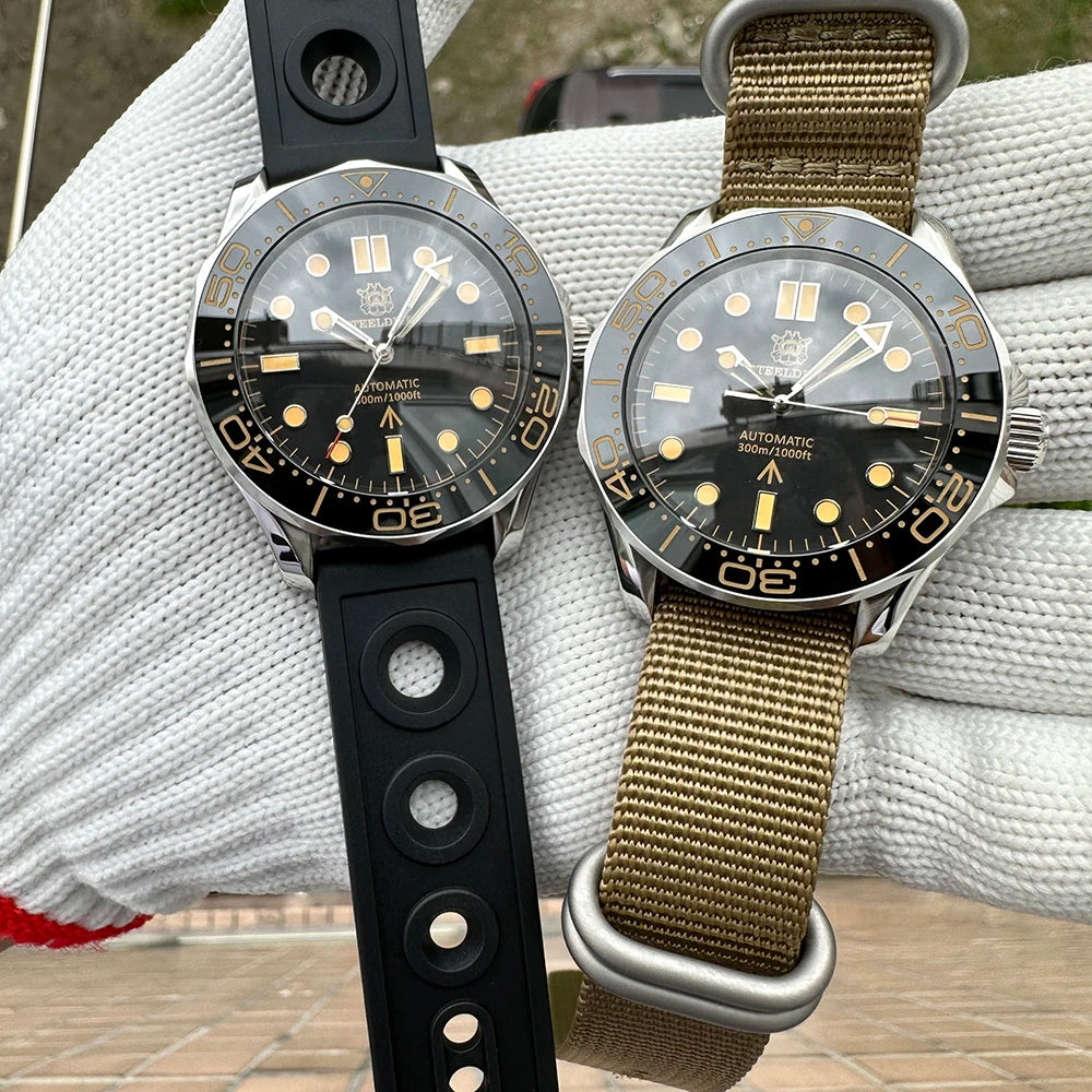 STEELDIVE SD1957 Steel Bracelet 42MM Vintage Ceramic Bezel 200M NH35 Luminous Sapphire Glass Automatic Men Dive Watch