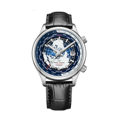 WM Watch Automatic Mechanical Men Watches High Quality Sapphire World Time Original Recognized Brand Welly Merck Watch Man WM057