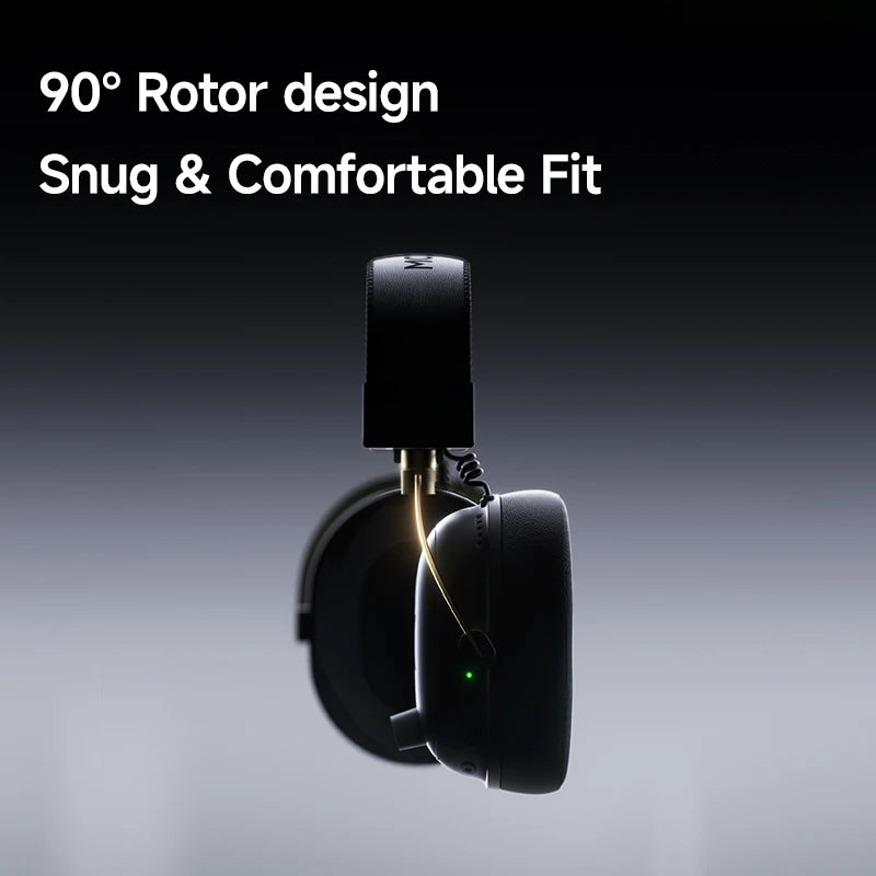 Auriculares gaming inalámbricos MCHOSE V9 Turbo con sonido envolvente 7.1, RGB, auriculares esports con drivers de 60mm, micrófono con cancelación de ruido y base de carga