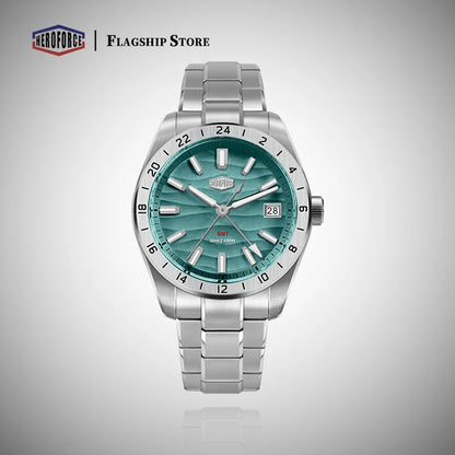 HEROFORCE Men's Well-known Brand Watch; Men's Fashion Waterproof Luminous Stainless Steel Band Casual Calendar Quartz Men Watch