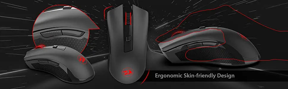 Redragon M652 оптична безжична мишка 2.4G с USB приемник, преносима мишка за гейминг и офис, 5 регулируеми нива на DPI