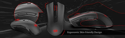 Redragon M652 оптична безжична мишка 2.4G с USB приемник, преносима мишка за гейминг и офис, 5 регулируеми нива на DPI