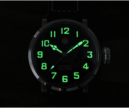 San Martin Fashion Men's Watch 40mm Pilot Automatic Mechanical YN55 PT5000 SW200 Stainless Steel Luminous Waterproof 100m