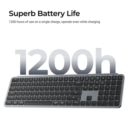 Teclado sem fios ultrafino Keychron B6 Pro com layout ISO, tamanho completo, portátil e leve, ligações 2.4GHz e Bluetooth