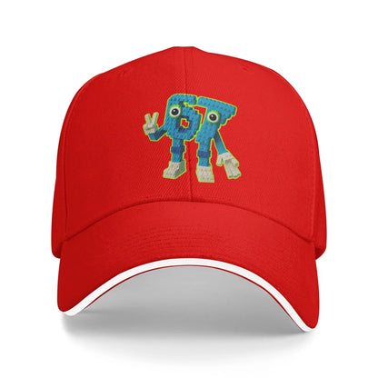 67 Meme Character Brainrot Casual Baseball Cap Summer  Trucker Hat High Quality Outdoor Sports Hip Hop Hats Unisex Baseball Caps