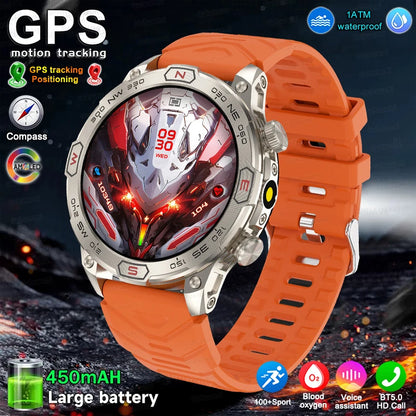 Men Fashion Outdoor Sport GPS Smart Watch Men AMOLED HD Screen Heart rate Waterproof Sport Smartwatch Man Smart Bracelet clock