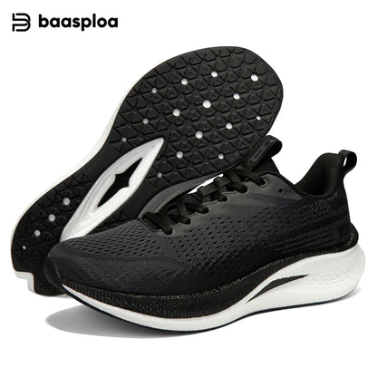 Baasploa Men Jogging Sports Shoes Carbon Plate Professional Cushioning Sneakers Male Outdoor Breathable Non Slip Running Shoes