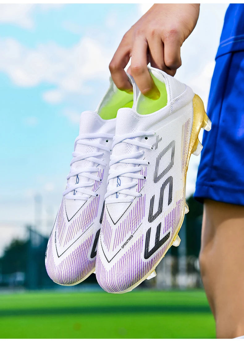 New Men's Soccer Shoes Futsal Football Boots Sneakers Match Grass Cleats High-Quality Non-Slip Indoor Hot-Selling High-Top Outdoor